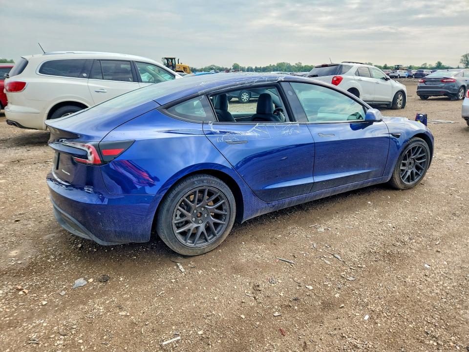 2024 Tesla Model 3 VIN 5YJ3E1EB4RF755066 COPART salvage auction — FRONT END, Il - Salvage Certificate, sold $12,300 on 2026-09-01 (photo 3)