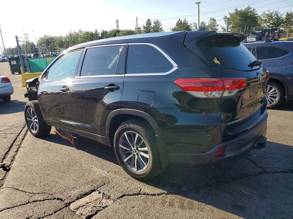 2019 Toyota Highlander VIN 5TDJZRFH2KS592836 COPART salvage auction — FRONT END, Co - Public - Salvage Title, sold $11,800 on 2026-07-07 (photo 2)