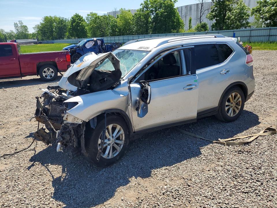 2015 Nissan Rogue VIN KNMAT2MV0FP519191 COPART salvage auction — FRONT END, NY - MV-907A SALVAGE CERTIFICATE, sold $425 on 2026-07-06 (photo 1)