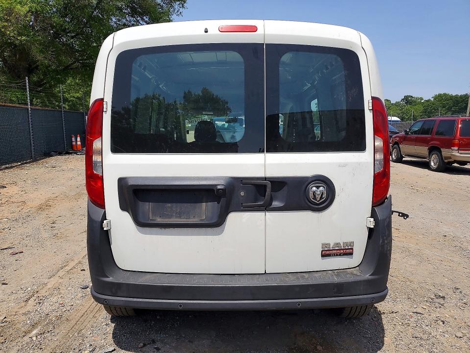 2017 Ram Promaster city VIN ZFBERFAB5H6G42985 COPART salvage auction — FRONT END, Md - Cert Of Salvage > 75% Damage, sold $1,000 on 2026-08-12 (photo 6)