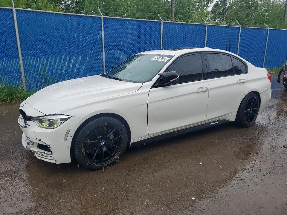 2013 BMW 3er VIN WBA3A9C51DF476280 COPART salvage auction — FRONT END, Ns - Salvage Title, sold $450 on 2026-07-30 (photo 1)
