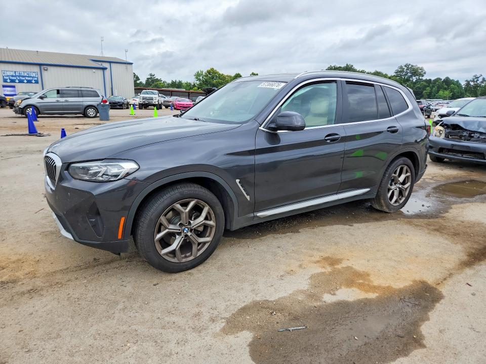 2023 BMW X3 VIN 5UX53DP06P9R23808 COPART salvage auction — REAR END, MS - CERT OF TITLE-SALVAGED (P), sold $14,600 on 2026-07-31 (photo 1)