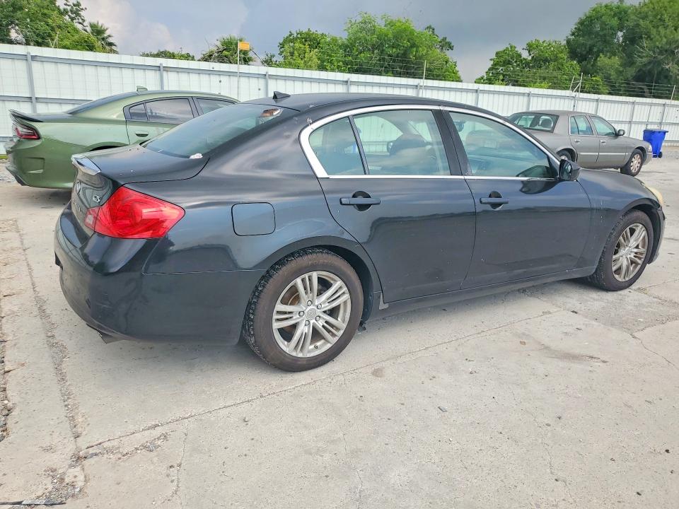 2011 Infiniti G25 VIN JN1DV6AP7BM600921 COPART salvage auction — WATER/FLOOD, TX - SALVAGE VEHICLE TITLE (P), sold $200 on 2026-07-07 (photo 3)