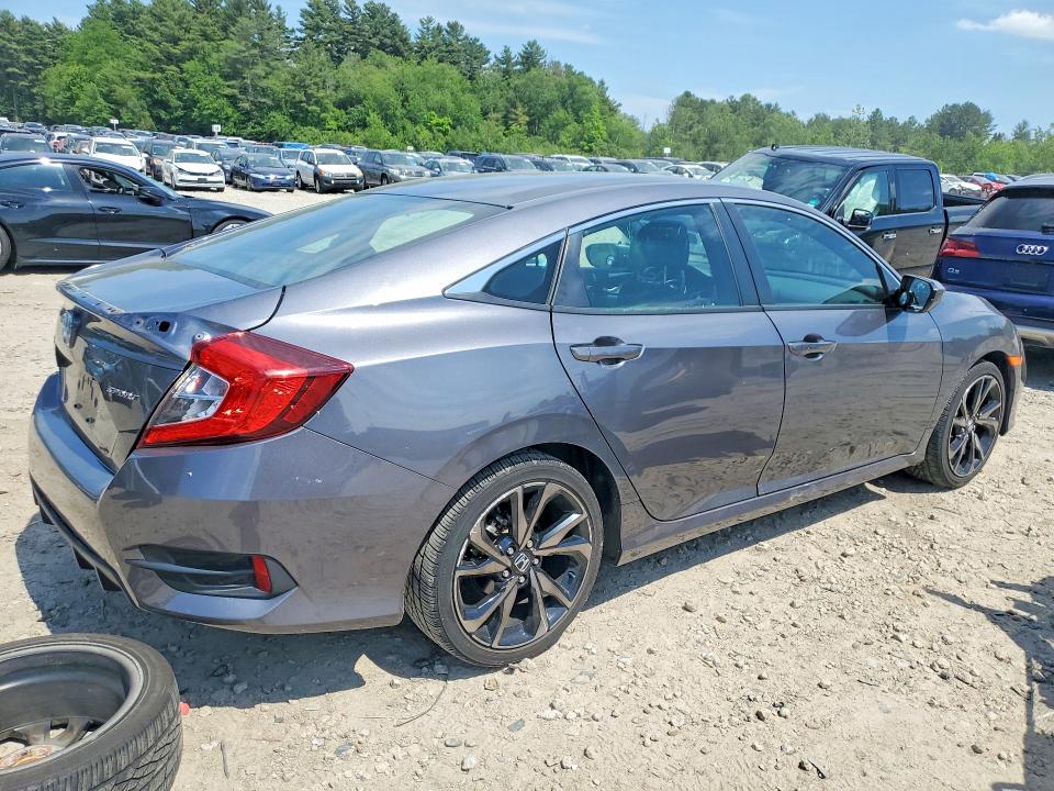2021 Honda Civic VIN 2HGFC2F86MH528929 COPART salvage auction — REAR END, Ma - Cert Of Title-Salvage, sold $5,300 on 2026-07-02 (photo 3)