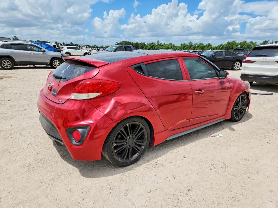 2016 Hyundai Veloster VIN KMHTC6AE7GU260959 COPART salvage auction — FRONT END, Tx - Certificate Of Title (P), sold $1,950 on 2026-07-28 (photo 3)