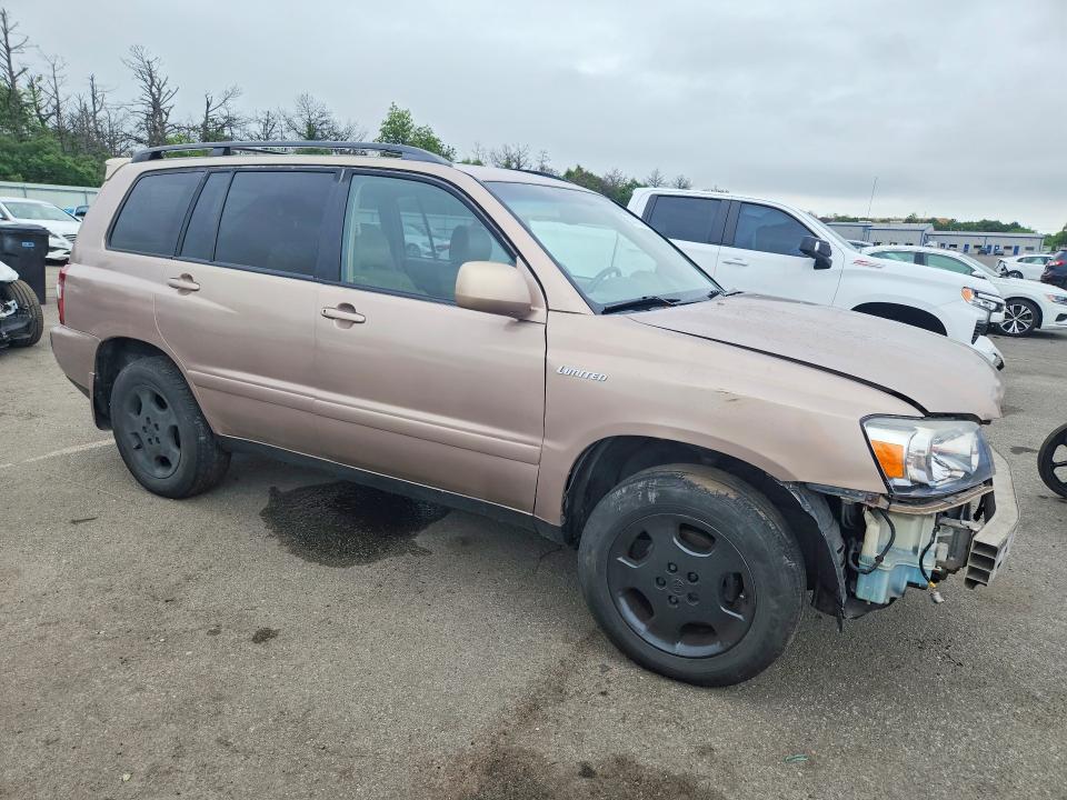 2005 Toyota Highlander VIN JTEEP21A950127014 COPART salvage auction — FRONT END, Ny - Mv-907A Salvage Certificate, sold $1,350 on 2026-07-20 (photo 4)