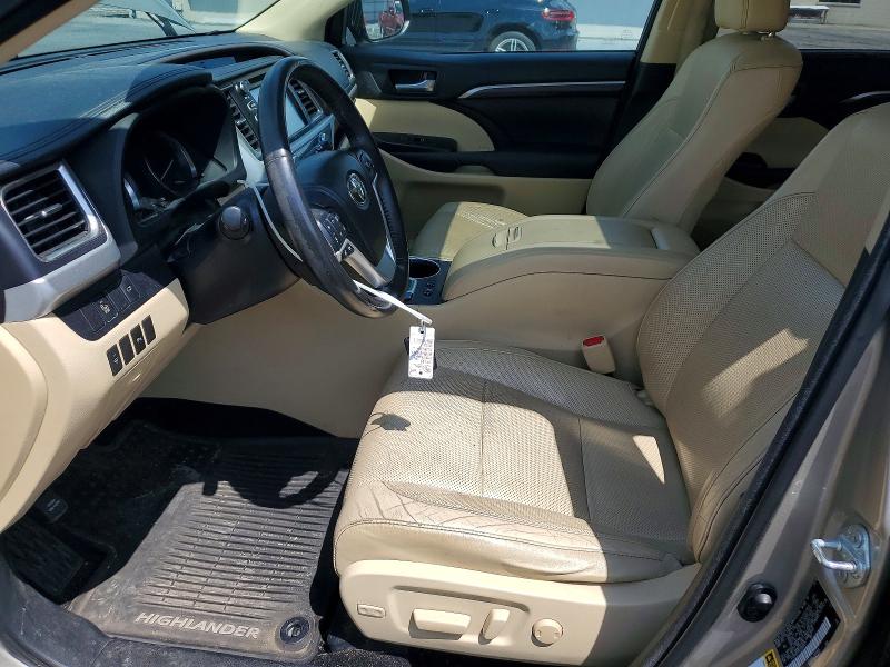 2014 Toyota Highlander VIN 5TDYKRFH5ES008517 COPART salvage auction — FRONT END, Pa - Certificate Of Salvage, sold $7,600 on 2026-07-14 (photo 7)