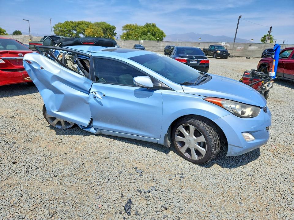 2013 Hyundai Elantra VIN KMHDH4AE6DU706234 COPART salvage auction — REAR END, Ca - Salvage Certificate, sold $650 on 2026-07-31 (photo 4)