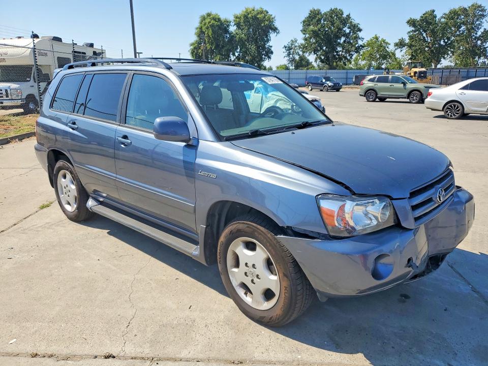 2004 Toyota Highlander VIN JTEEP21AX40062060 COPART salvage auction — FRONT END, Ca - Salvage Certificate, sold $925 on 2026-07-13 (photo 4)