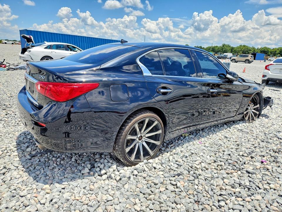 2014 Infiniti Q50 VIN JN1BV7ARXEM681948 COPART salvage auction — FRONT END, Fl - Certificate Of Destruction, sold $450 on 2026-07-14 (photo 3)