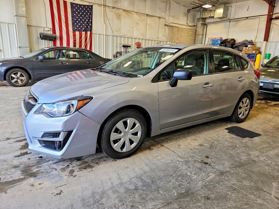 2015 Subaru Impreza VIN JF1GPAA67F9315049 COPART salvage auction — HAIL, Wi - Certificate Of Title, sold $925 on 2026-07-07 (photo 1)