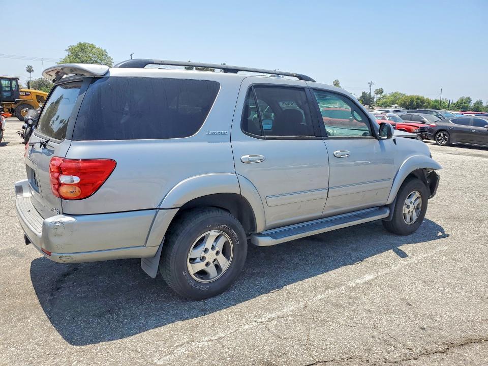 2002 Toyota Sequoia VIN 5TDZT38A72S079227 COPART salvage auction — FRONT END, CA - SALVAGE CERTIFICATE, sold $900 on 2026-07-31 (photo 3)