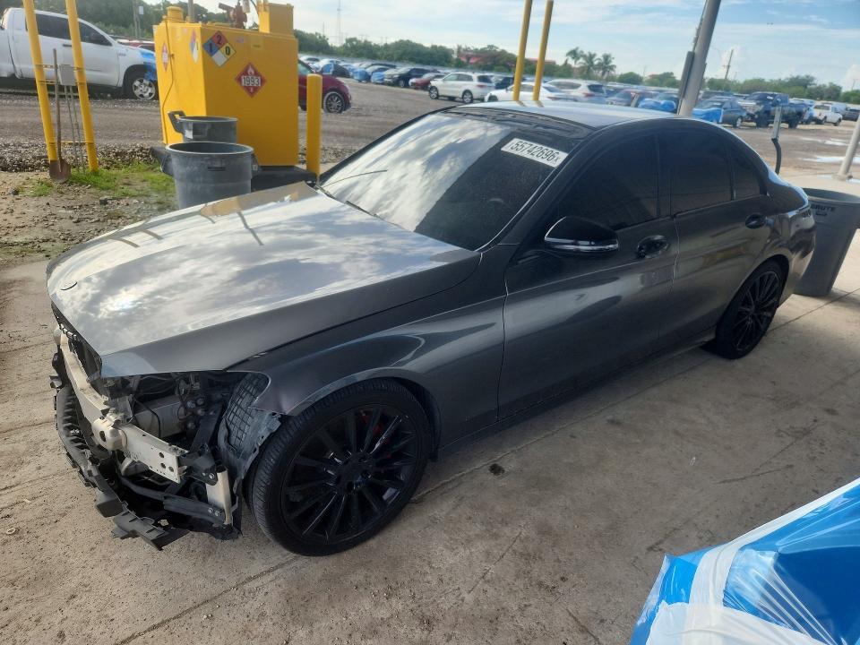 2018 Mercedes-benz C-klasse VIN WDDWF4JB2JR398637 COPART salvage auction — VANDALISM, Fl - Cert Of Title Slvg Rebuildable, sold $3,650 on 2026-07-15 (photo 1)