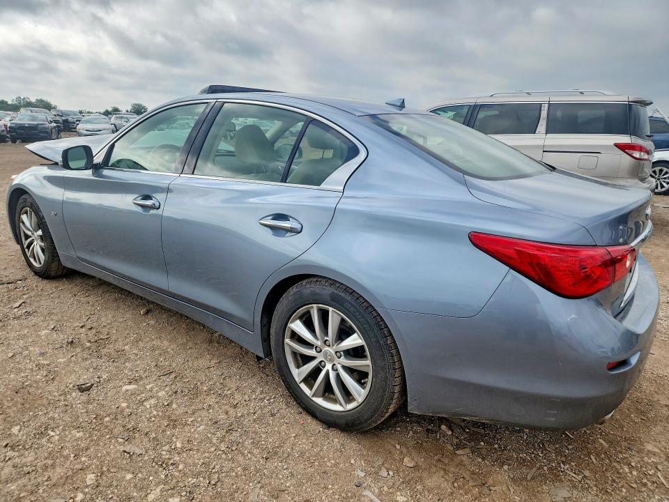 2014 Infiniti Q50 VIN JN1BV7AP3EM672636 COPART salvage auction — FRONT END, Wv - Salvage Certificate, sold $400 on 2026-07-30 (photo 2)