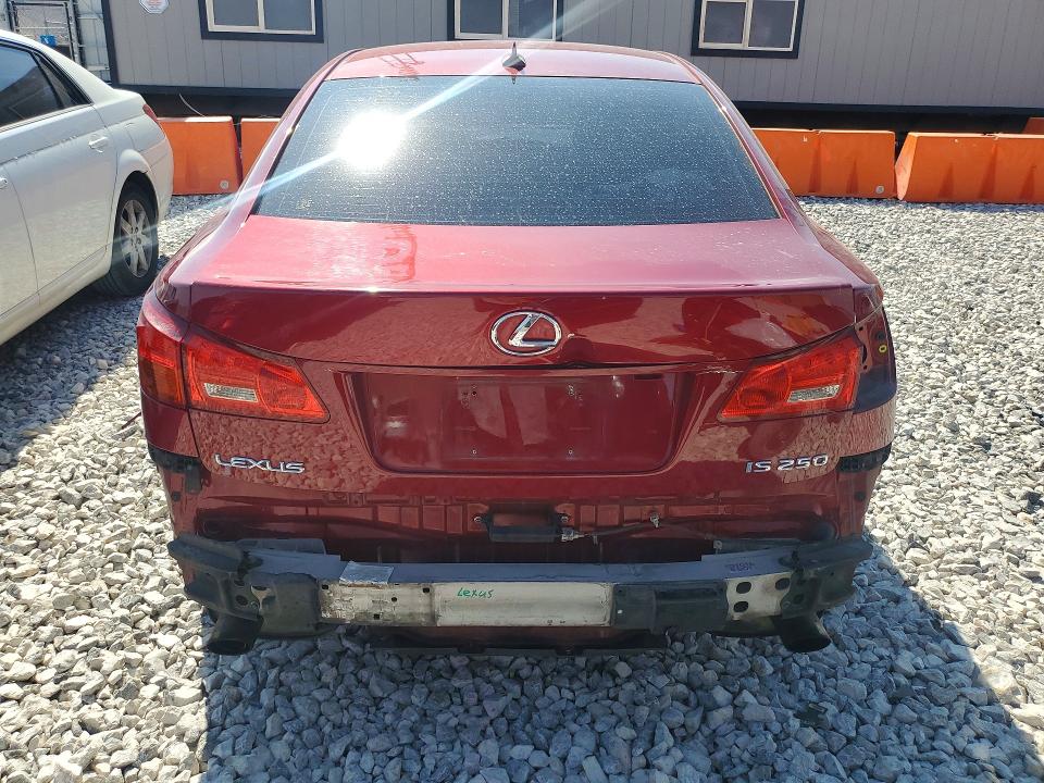 2007 Lexus Is 250 VIN JTHBK262675033216 COPART salvage auction — REAR END, NV - SALVAGE TITLE, sold $1,500 on 2026-07-13 (photo 6)