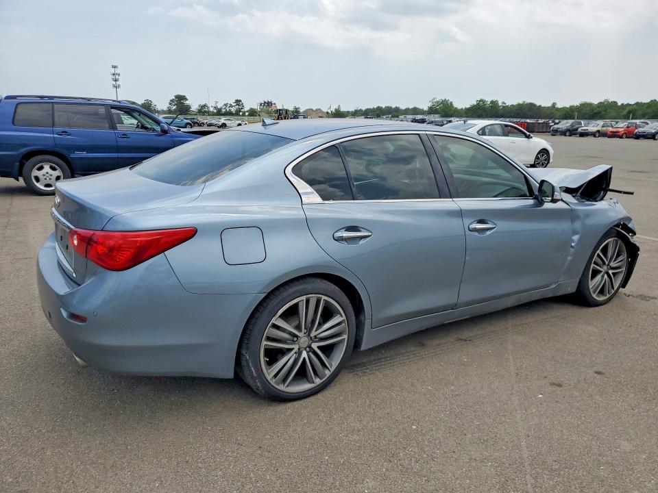 2014 Infiniti Q50 VIN JN1BV7AR5EM682635 COPART salvage auction — FRONT END, Ny - Mv-907A Salvage Certificate, sold $400 on 2026-07-15 (photo 3)