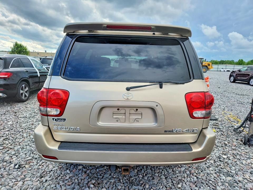2006 Toyota Sequoia VIN 5TDBT48A16S274835 COPART salvage auction — HAIL, Wi - Junked Vehicle Bill Of Sale, sold $1,250 on 2026-07-06 (photo 6)