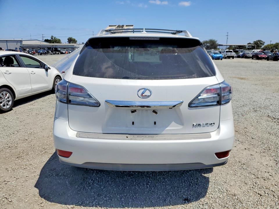 2011 Lexus Rx 350 VIN JTJZK1BA7B2411350 COPART salvage auction — FRONT END, Ca - Salvage Certificate, sold $4,050 on 2026-07-31 (photo 6)