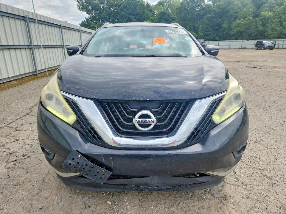 2015 Nissan Murano VIN 5N1AZ2MG1FN261366 COPART salvage auction — REAR END, La - Cert Of Title-Salvage, sold $1,000 on 2026-07-09 (photo 5)