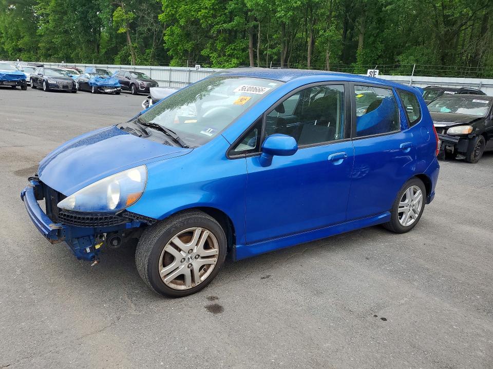 2008 Honda Fit VIN JHMGD37608S033710 COPART salvage auction — FRONT END, Nj - Cert Of Title-Salvage, sold $425 on 2026-07-28 (photo 1)