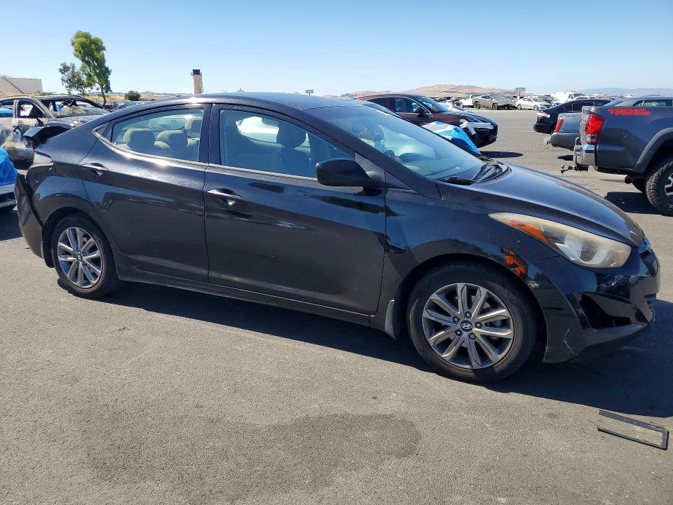 2014 Hyundai Elantra VIN KMHDH4AE7EU174154 COPART salvage auction — REAR END, CA - SALVAGE CERTIFICATE, sold $1,250 on 2026-07-13 (photo 4)