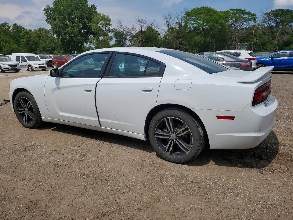 2013 Dodge Charger VIN 2C3CDXJG9DH656435 COPART salvage auction — HAIL, Ia - Cert Of Title-Salvage Title, sold $2,400 on 2026-07-31 (photo 2)