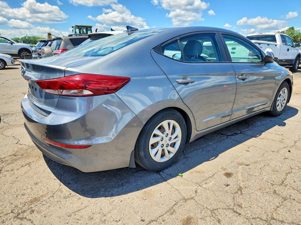 2017 Hyundai Elantra VIN KMHD74LF7HU371144 COPART salvage auction — VANDALISM, Ct - Cert Of Title-Salvage, sold $1,300 on 2026-07-28 (photo 3)