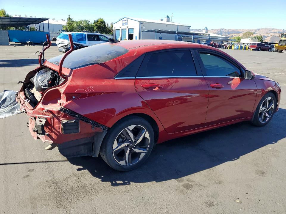 2023 Hyundai Elantra VIN KMHLP4AG2PU486837 COPART salvage auction — REAR END, Ca - Salvage Certificate, sold $3,550 on 2026-07-02 (photo 3)