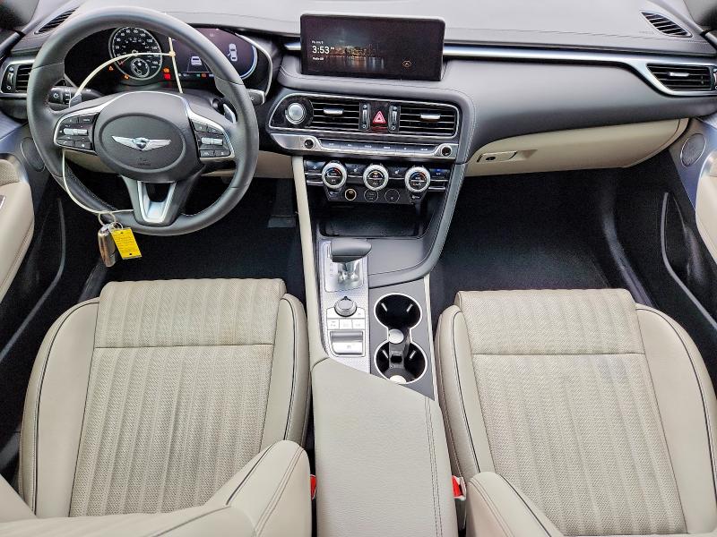 2022 Genesis G70 VIN KMTG34TA5NU103725 COPART salvage auction — FRONT END, TX - SALVAGE VEHICLE TITLE (P), sold $3,850 on 2026-07-16 (photo 8)