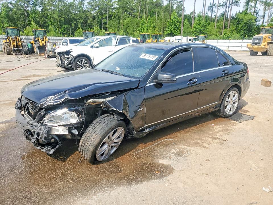 2012 Mercedes-benz VIN WDDGF4HB3CR236237 COPART salvage auction — FRONT END, SC - CERT OF TITLE-SALVAGE, sold $350 on 2026-07-29 (photo 1)