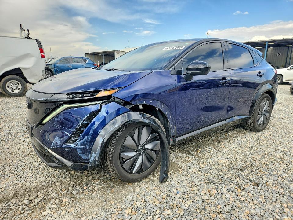 2025 Nissan Ariya VIN JN8DF0BF2SM764935 COPART salvage auction — FRONT END, Co - Salvage Title, sold $11,600 on 2026-07-28 (photo 1)