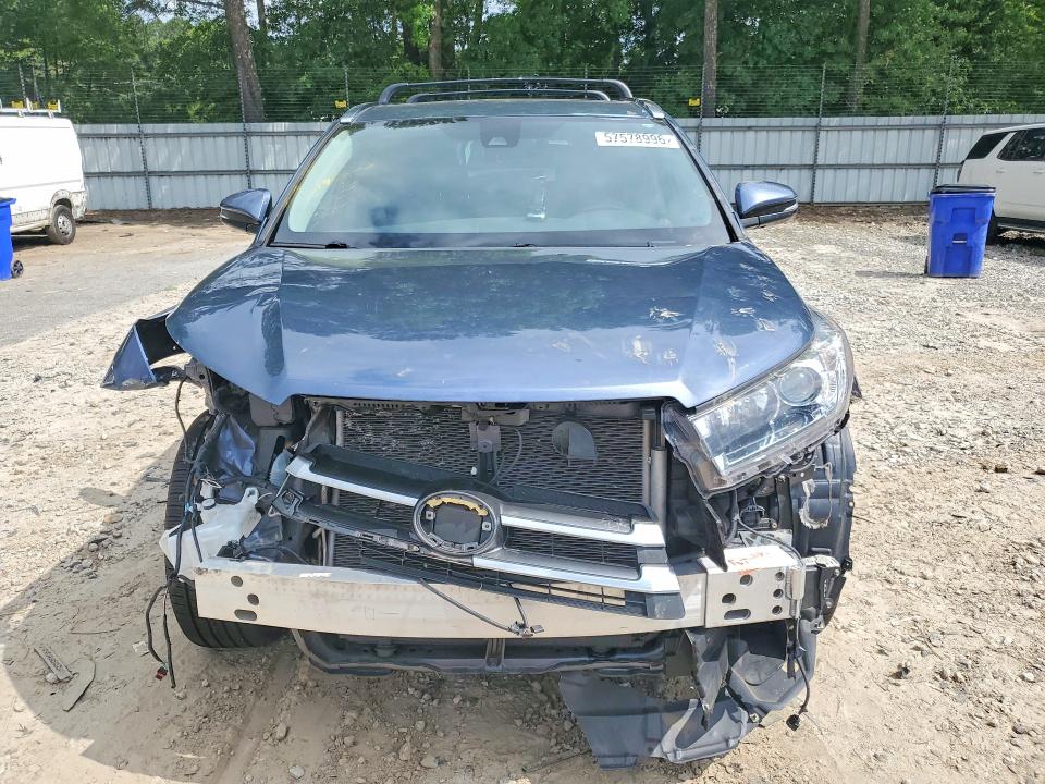 2018 Toyota Highlander VIN 5TDYZRFH5JS273816 COPART salvage auction — FRONT END, Ga - Cert Of Title-Salvage, sold $9,900 on 2026-07-17 (photo 5)