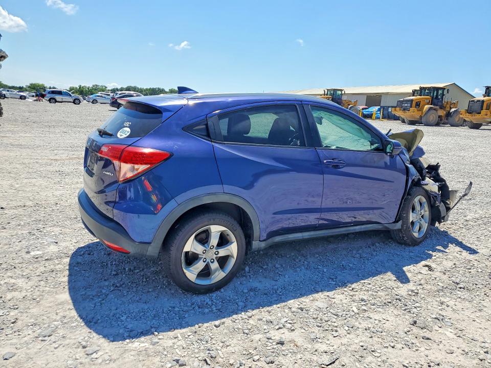 2016 Honda Hr-v VIN 3CZRU6H76GM741142 COPART salvage auction — UNDERCARRIAGE, Tn - Salvage Certificate, sold $1,900 on 2026-07-02 (photo 3)