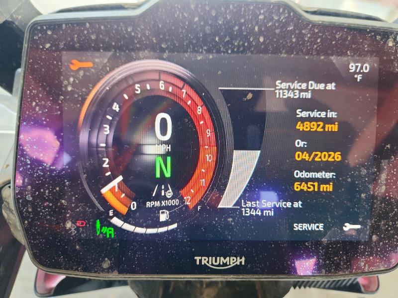 2024 Triumph motorcycle Tiger VIN SMTP24V45RTBT5468 COPART salvage auction — SIDE, TX - SALVAGE VEHICLE TITLE (P), sold $6,300 on 2026-07-23 (photo 7)