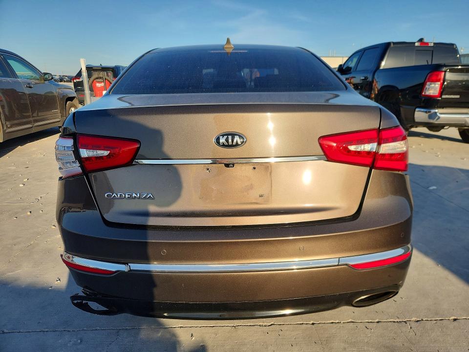 2014 Kia Cadenza VIN KNALN4D73E5160619 COPART salvage auction — REAR END, Tx - Salvage Vehicle Title, sold $1,350 on 2026-07-31 (photo 6)