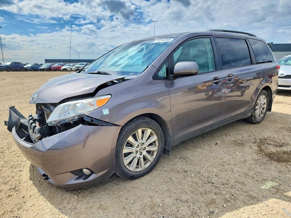 2011 Toyota Sienna VIN 5TDYK3DC0BS053591 COPART salvage auction — FRONT END, AB - BOS - SALVAGE, sold $2,000 on 2026-07-16 (photo 1)