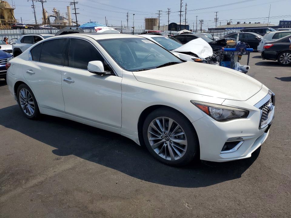 2021 Infiniti Q50 VIN JN1EV7BP9MM705066 COPART salvage auction — VANDALISM, CA - SALVAGE CERTIFICATE, sold $7,100 on 2026-07-27 (photo 4)