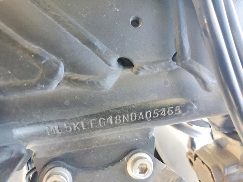 2022 Kawasaki VIN ML5KLEG18NDA05455 COPART salvage auction — SIDE, NV - SALVAGE TITLE, sold $200 on 2026-07-30 (photo 9)