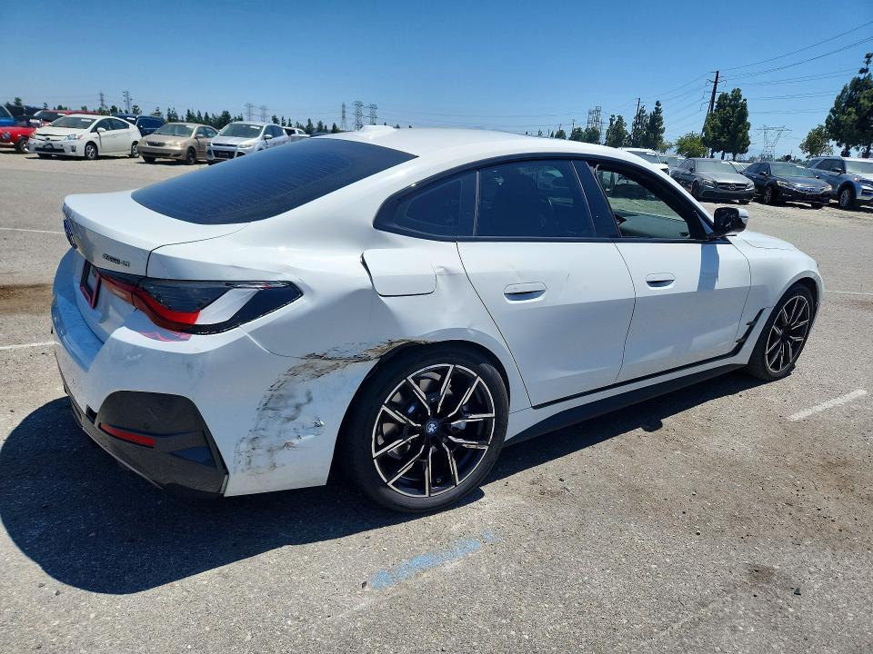 2023 BMW I4 VIN WBY73AW09PFR01778 COPART salvage auction — REAR END, CA - SALVAGE CERTIFICATE, sold $9,000 on 2026-07-28 (photo 3)