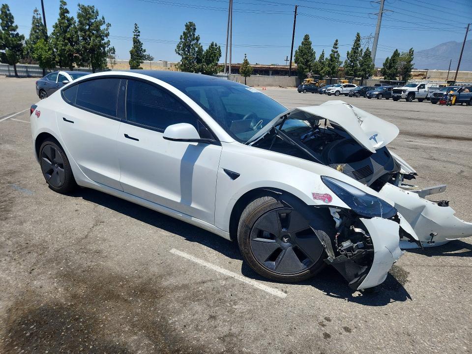 2023 Tesla VIN 5YJ3E1EA2PF578781 COPART salvage auction — FRONT END, Ca - Salvage Certificate, sold $5,000 on 2026-07-16 (photo 4)