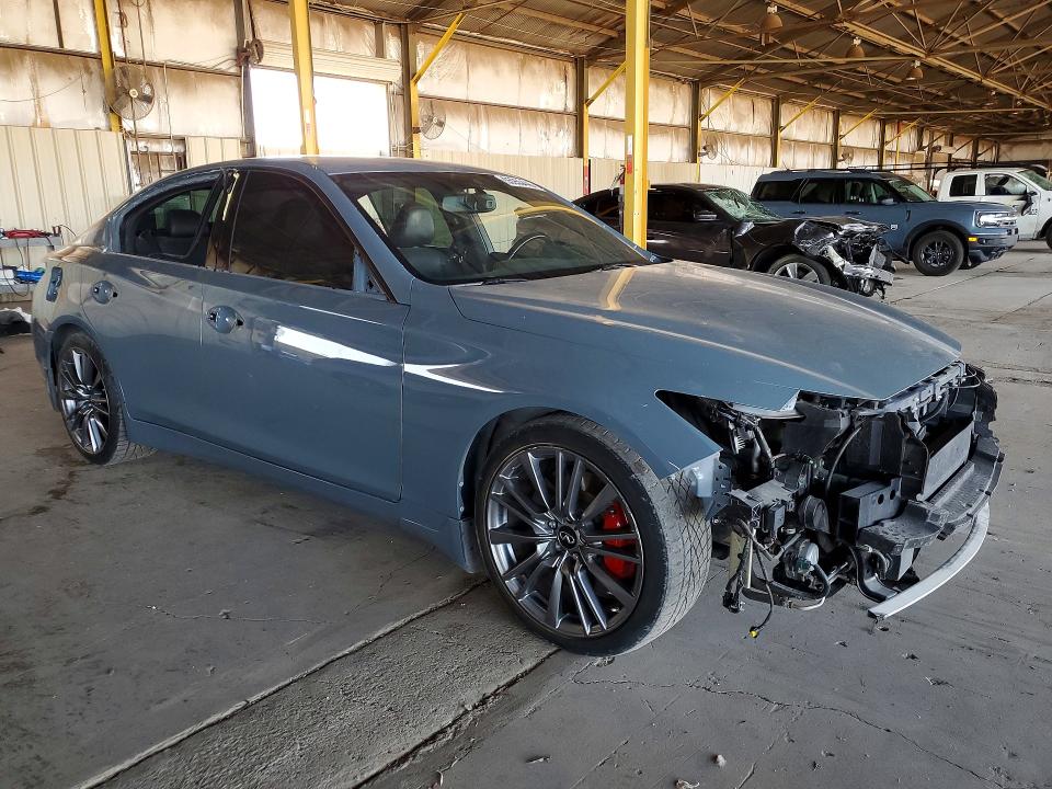 2021 Infiniti Q50 VIN JN1FV7DPXMM850425 COPART salvage auction — FRONT END, Az - Cert Of Title - Salvage, sold $5,700 on 2026-07-22 (photo 4)