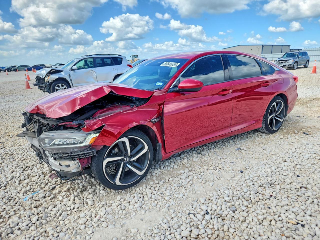 2019 Honda Accord VIN 1HGCV1F35KA144406 COPART salvage auction — Front End, TX - SALVAGE VEHICLE TITLE, sold $2,350 on 2026-07-09 (photo 1)