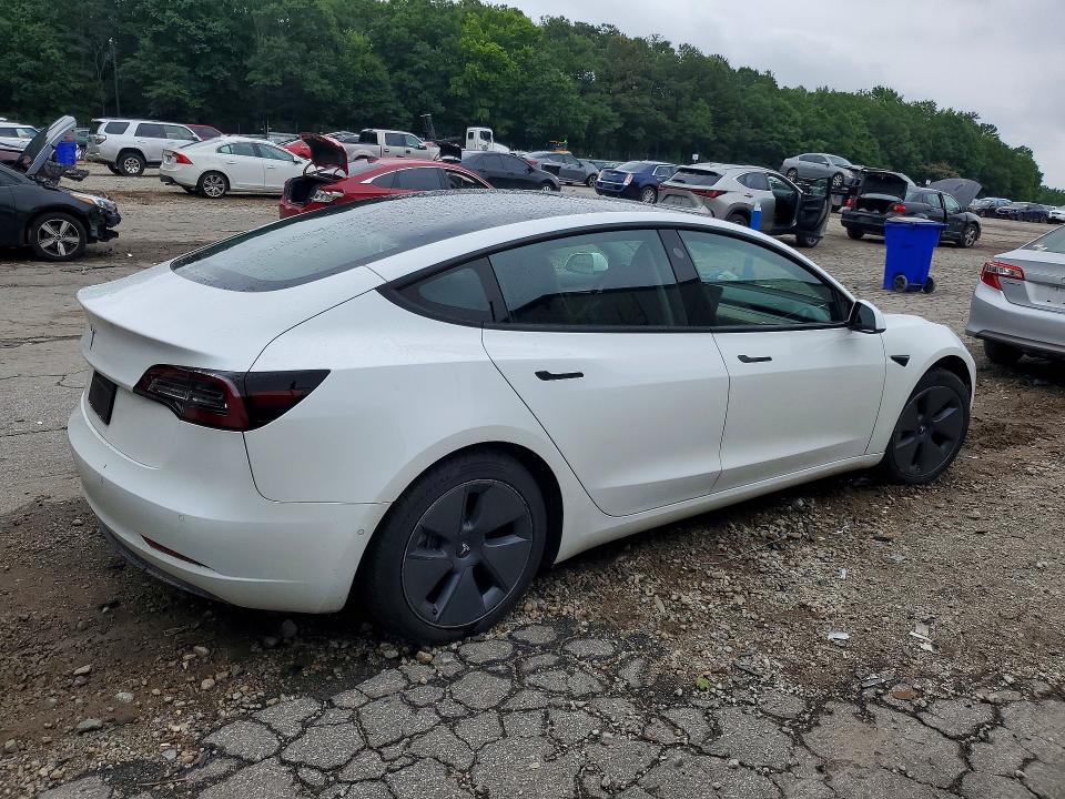 2022 Tesla Model 3 VIN 5YJ3E1EA9NF306693 COPART salvage auction — REAR END, Ga - Cert Of Title-Salvage, sold $7,900 on 2026-07-24 (photo 3)