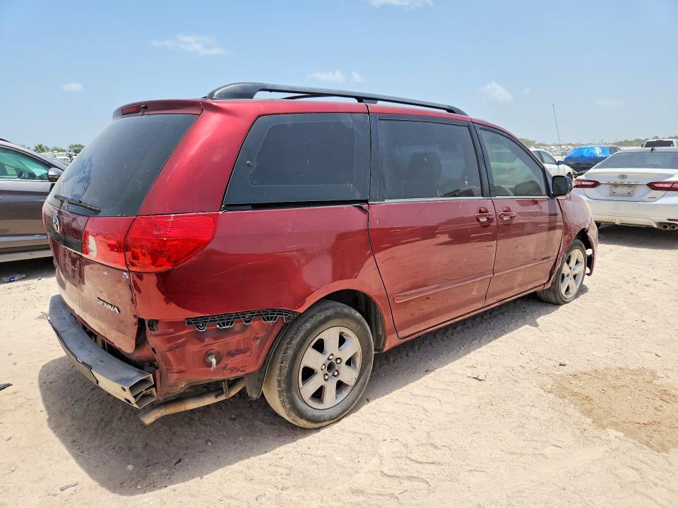 2010 Toyota Sienna VIN 5TDKK4CC6AS331051 COPART salvage auction — REAR END, TX - SALVAGE VEHICLE TITLE, sold $800 on 2026-07-30 (photo 3)