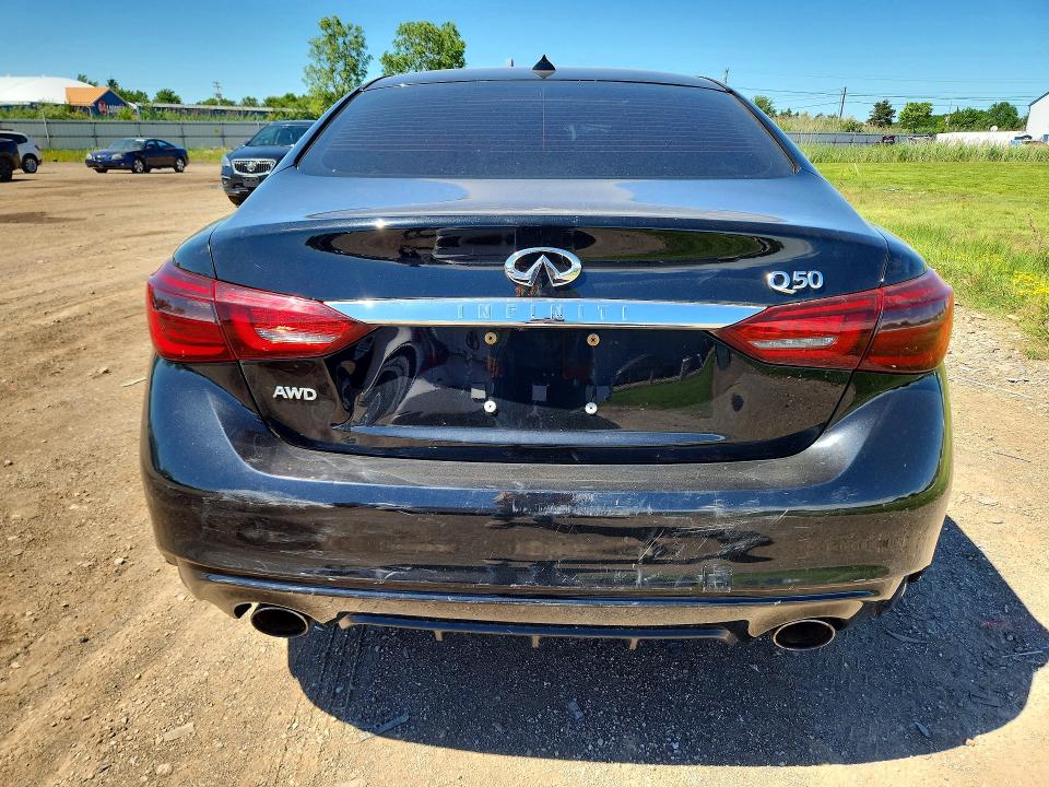 2018 Infiniti Q50 VIN JN1EV7AR6JM437317 COPART salvage auction — MECHANICAL, Oh - Certificate Of Title, sold $650 on 2026-07-12 (photo 6)