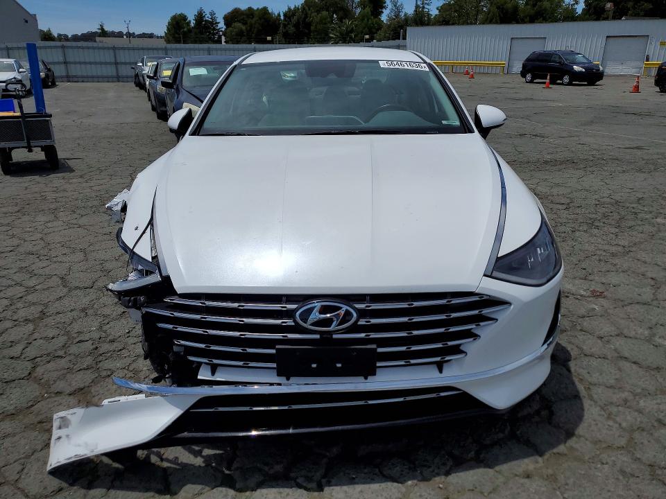 2021 Hyundai Sonata hybrid VIN KMHL34JJ7MA027761 COPART salvage auction — FRONT END, Ca - Salvage Certificate, sold $15 on 2026-07-24 (photo 5)