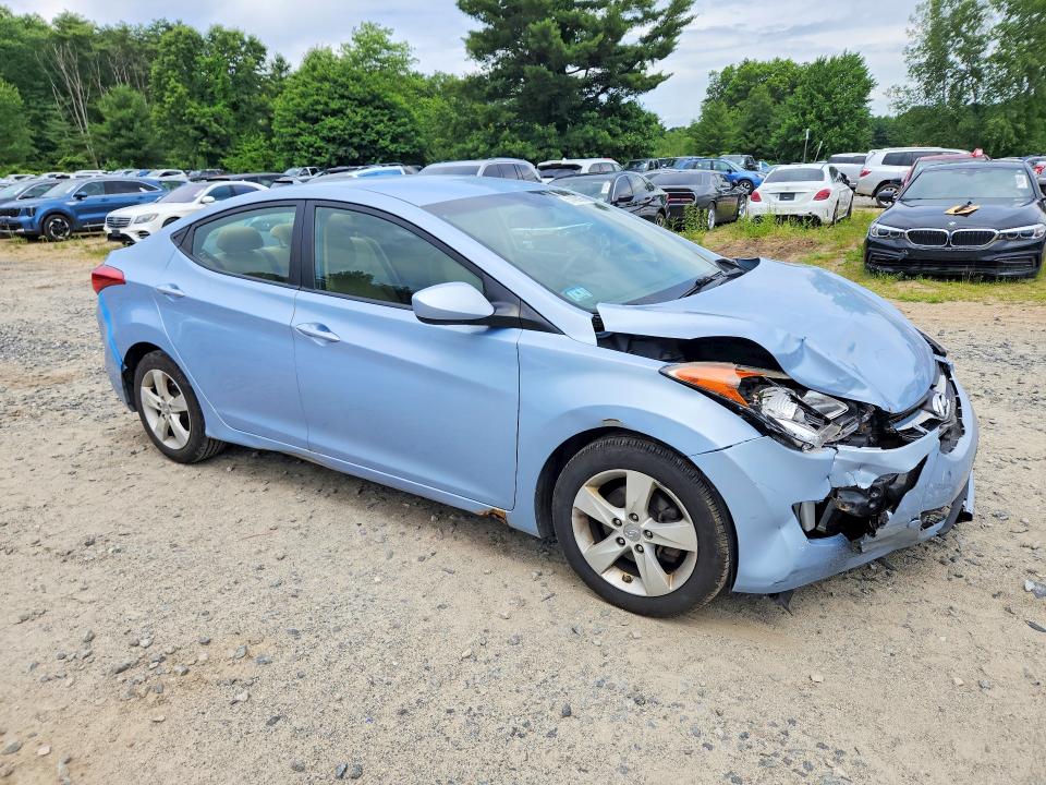 2013 Hyundai Elantra VIN KMHDH4AE0DU626492 COPART salvage auction — FRONT END, Ma - Cert Of Title-Reconstrctd Coll, sold $575 on 2026-07-06 (photo 4)