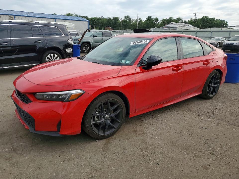 2025 Honda Civic VIN 2HGFE4F85SH333830 COPART salvage auction — FRONT END, Pa - Certificate Of Salvage, sold $11,600 on 2026-07-31 (photo 1)