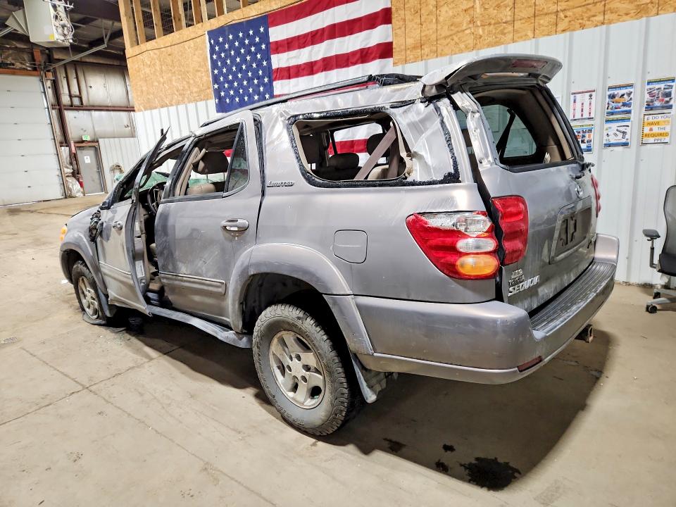 2002 Toyota Sequoia VIN 5TDBT48AX2S079956 COPART salvage auction — ROLLOVER, AK - BILL OF SALE- SALVAGE, sold $25 on 2026-07-28 (photo 2)