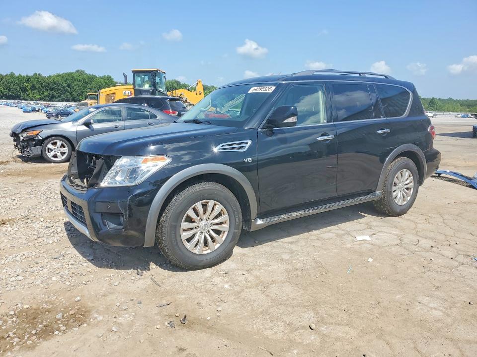 2018 Nissan Armada VIN JN8AY2ND2J9056124 COPART salvage auction — FRONT END, Tn - Salvage Certificate, sold $3,950 on 2026-07-09 (photo 1)